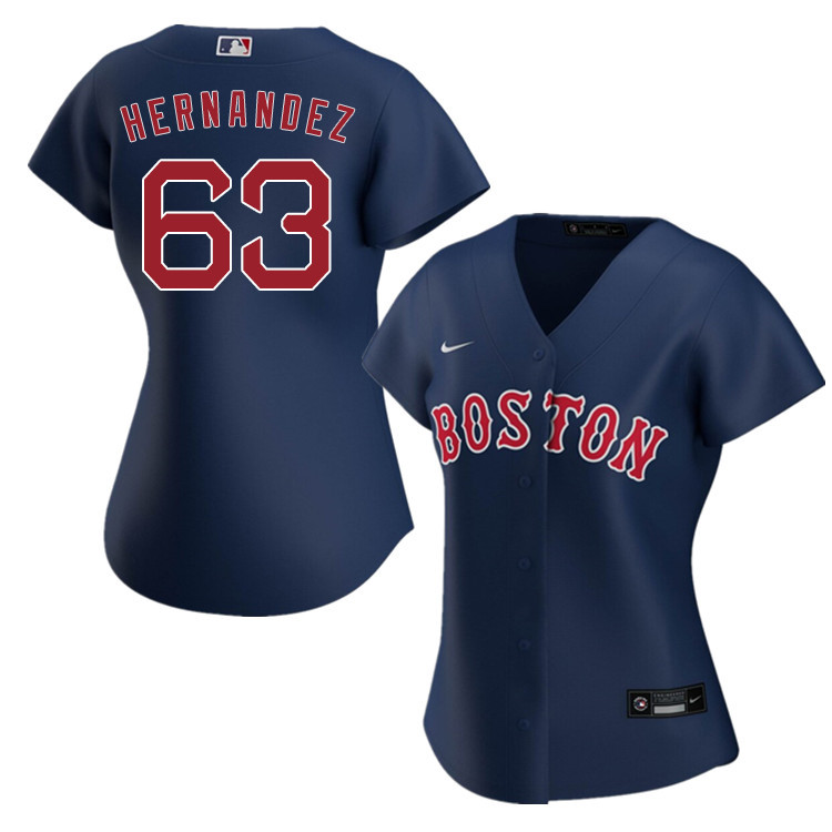 Nike Women #63 Darwinzon Hernandez Boston Red Sox Baseball Jerseys Sale-Navy